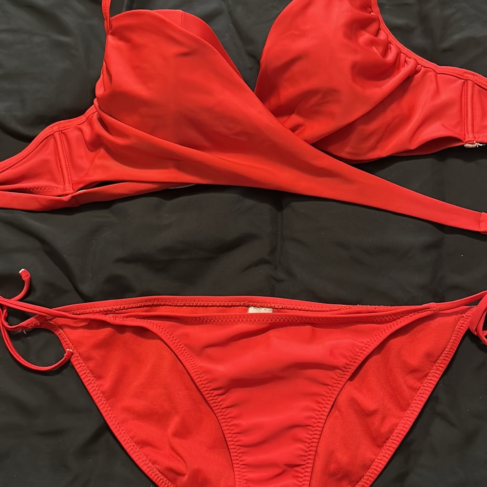 Old Navy Vibrant Red Bikini Set
